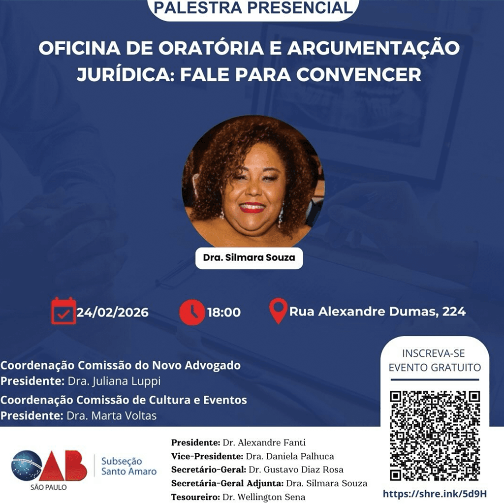 Oficina Presencial de Oratória e Argumentação Jurídica – Fale para Convencer