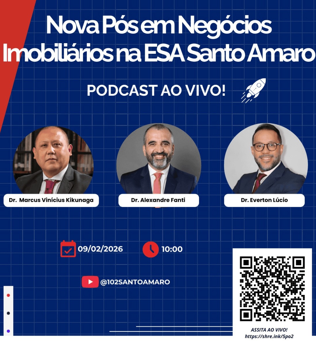 🎙️ Podcast AO VIVO: Nova Pós Graduação em Negócios Imobiliários 🚀