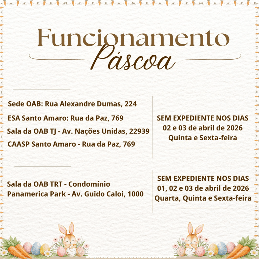 Comunicado: Expediente Feriado de Endoenças e Paixão de Cristo