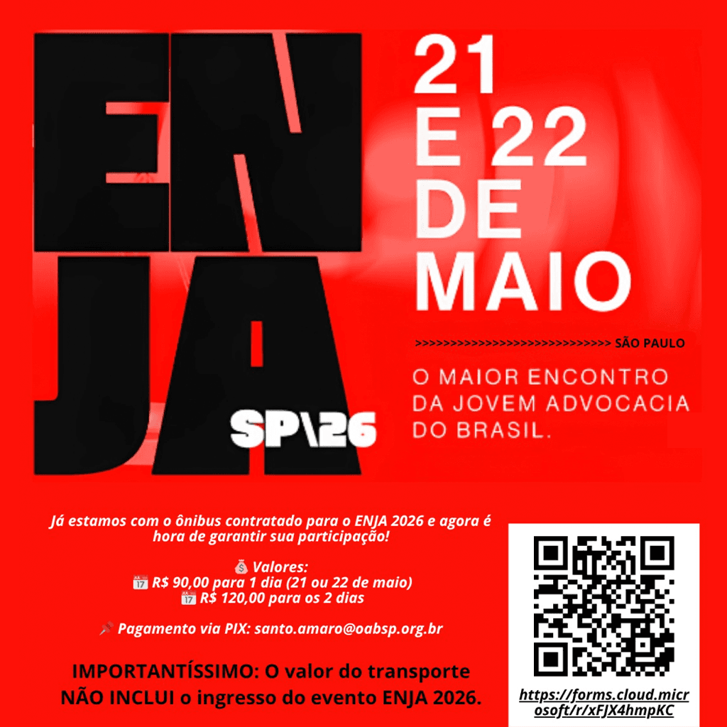 🚍 ENJA 2026 | ÔNIBUS OFICIAL OAB SANTO AMARO 🚍