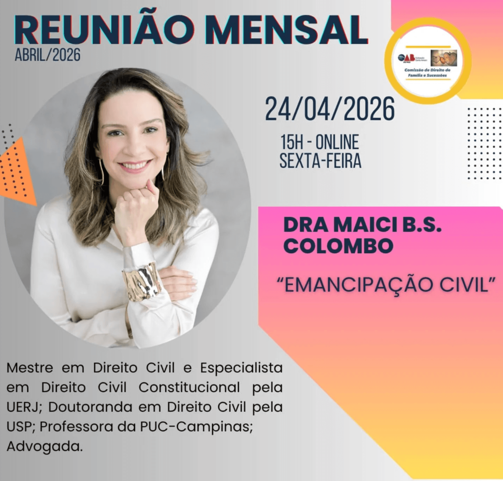 Reunião Comissão de Direito de Família e Sucessões