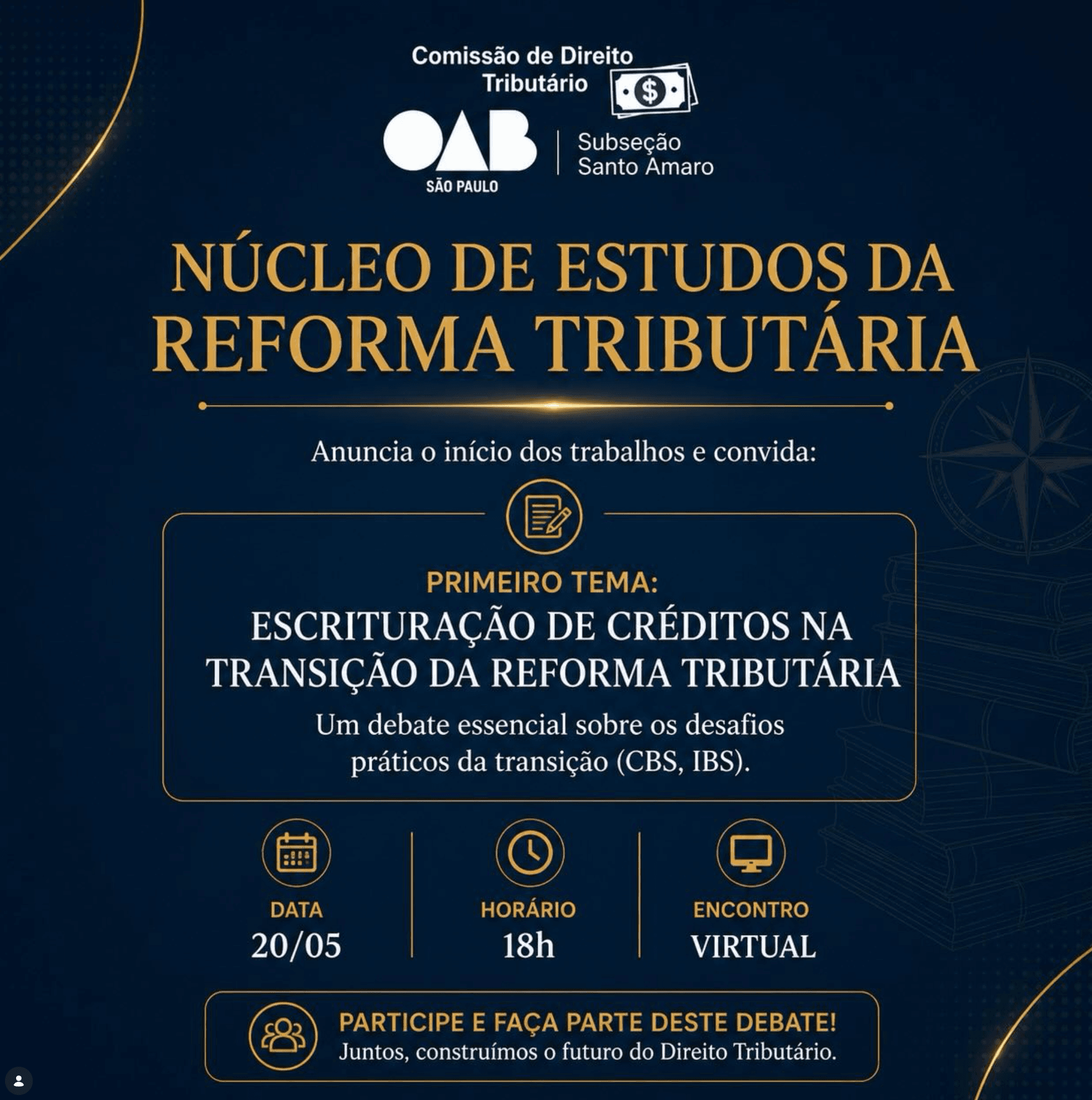 Núcleo de Estudos da Reforma Tributária: Escrituração de créditos na transição da Reforma Tributária