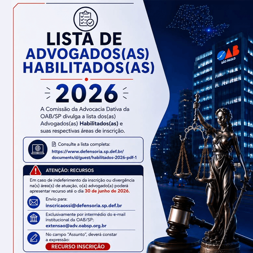 OAB SP: Lista de Advogados(as Habilitados(as)
