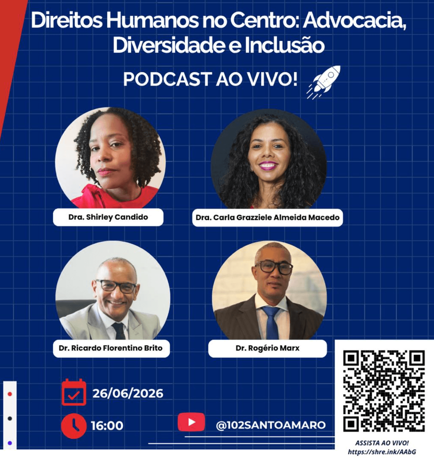 🎙️ PODCAST AO VIVO: Direitos Humanos no Centro: Advocacia, Diversidade e Inclusão