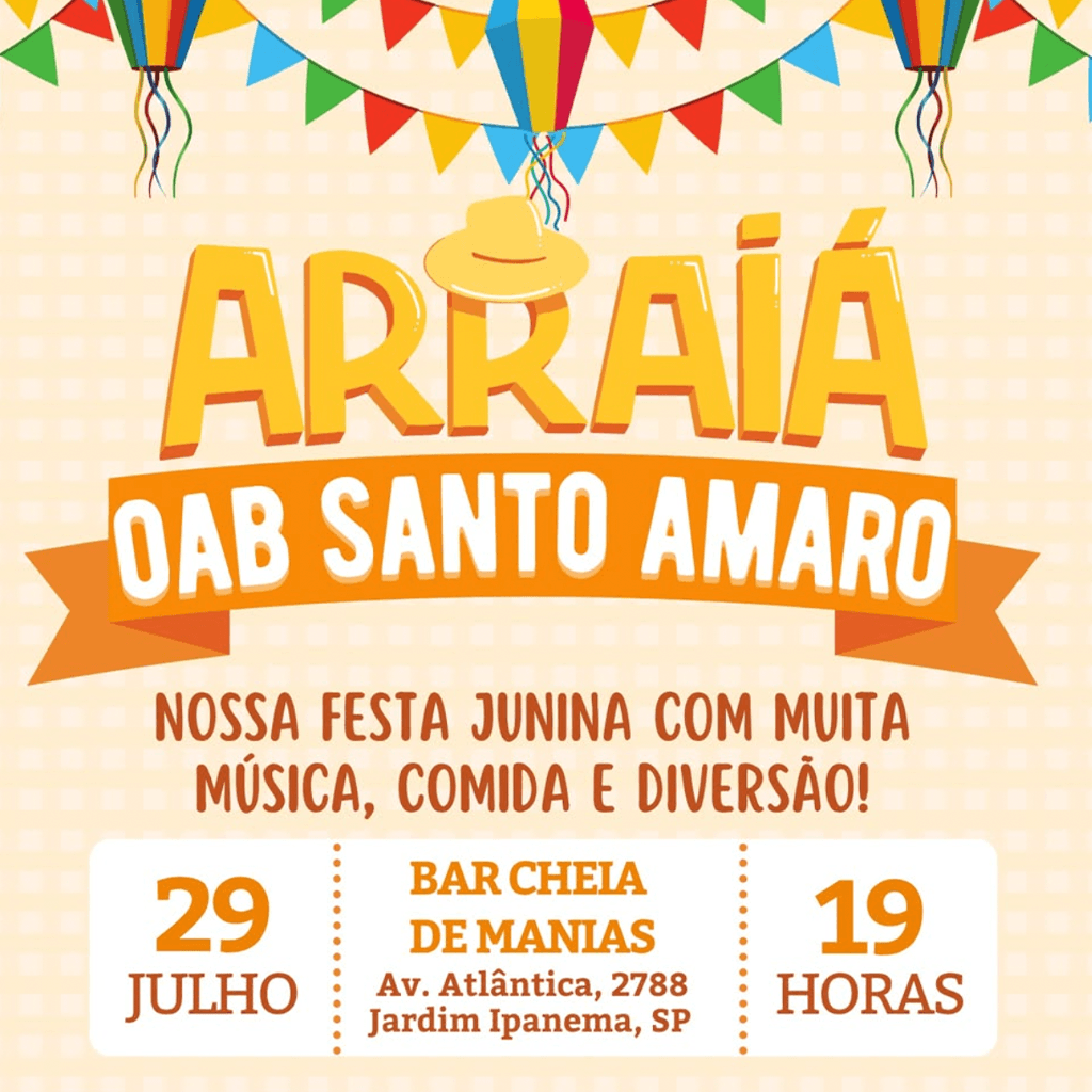 🎉🌽  Arraiá OAB Santo Amaro 2026