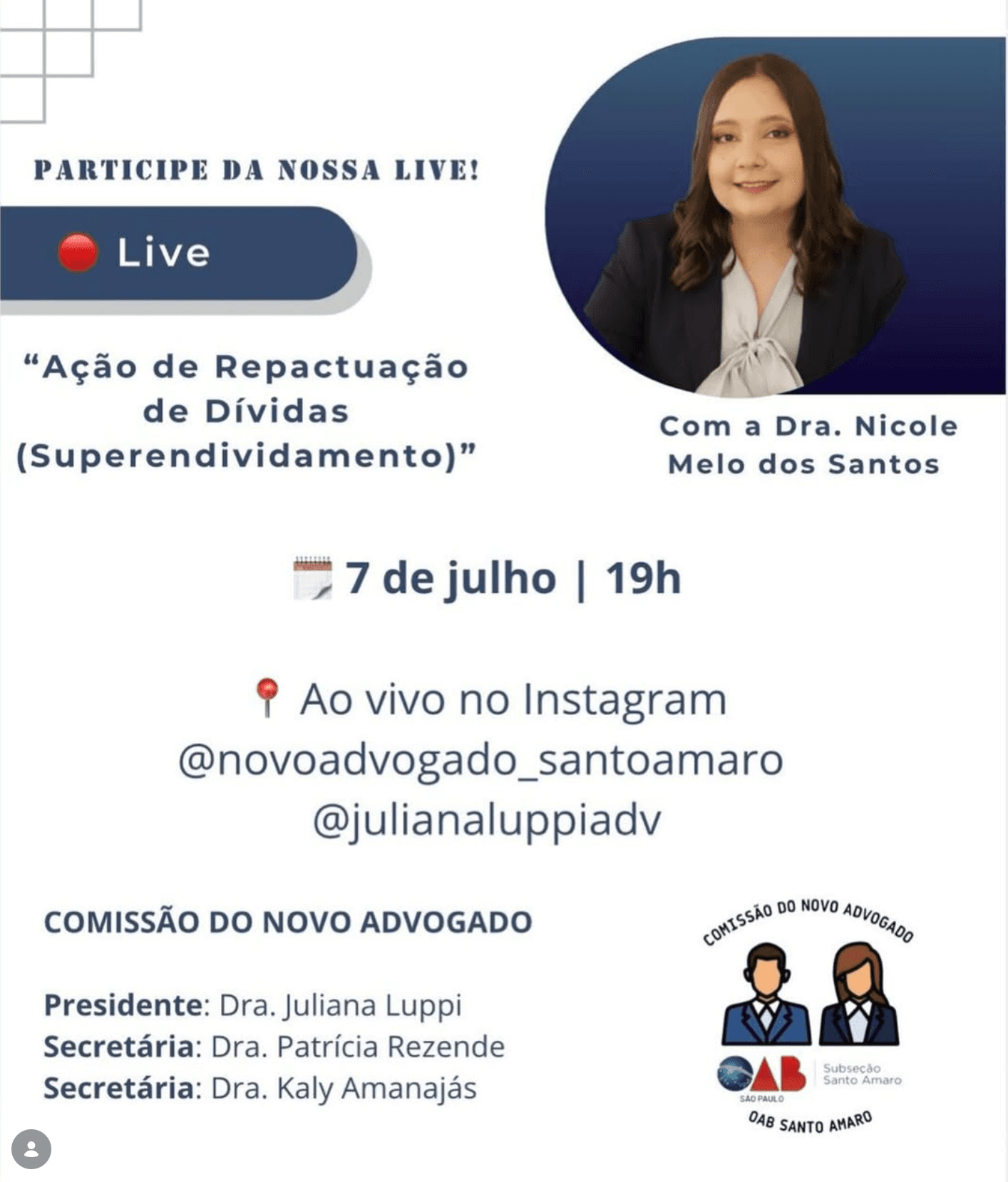 LIVE: Ação de Repactuação de dívidas