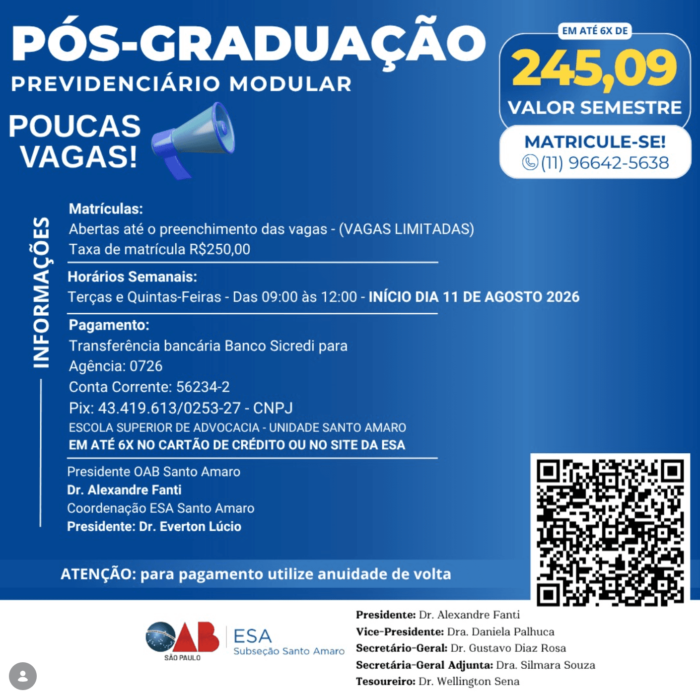📙 ESA Santo Amaro PÓS-GRADUAÇÃO: PREVIDENCIÁRIO MODULAR