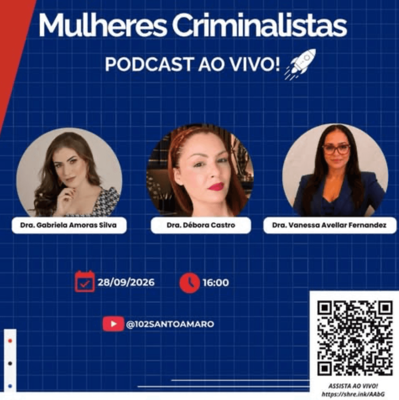 🎙️ PODCAST AO VIVO: Mulheres Criminalistas