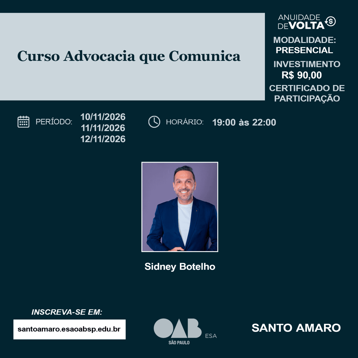 📙 ESA Santo Amaro: Advocacia que Comunica