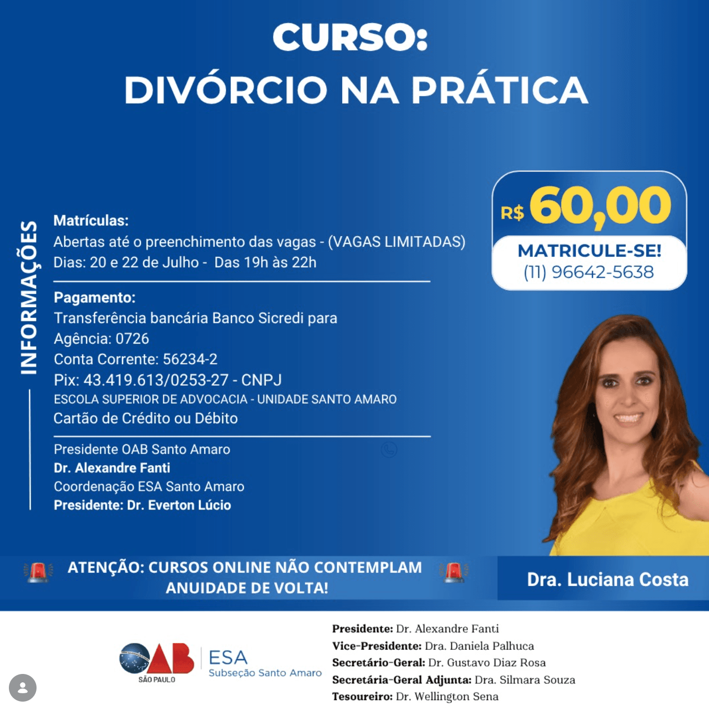 📙 ESA Santo Amaro: Curso Online: Divórcio na Prática