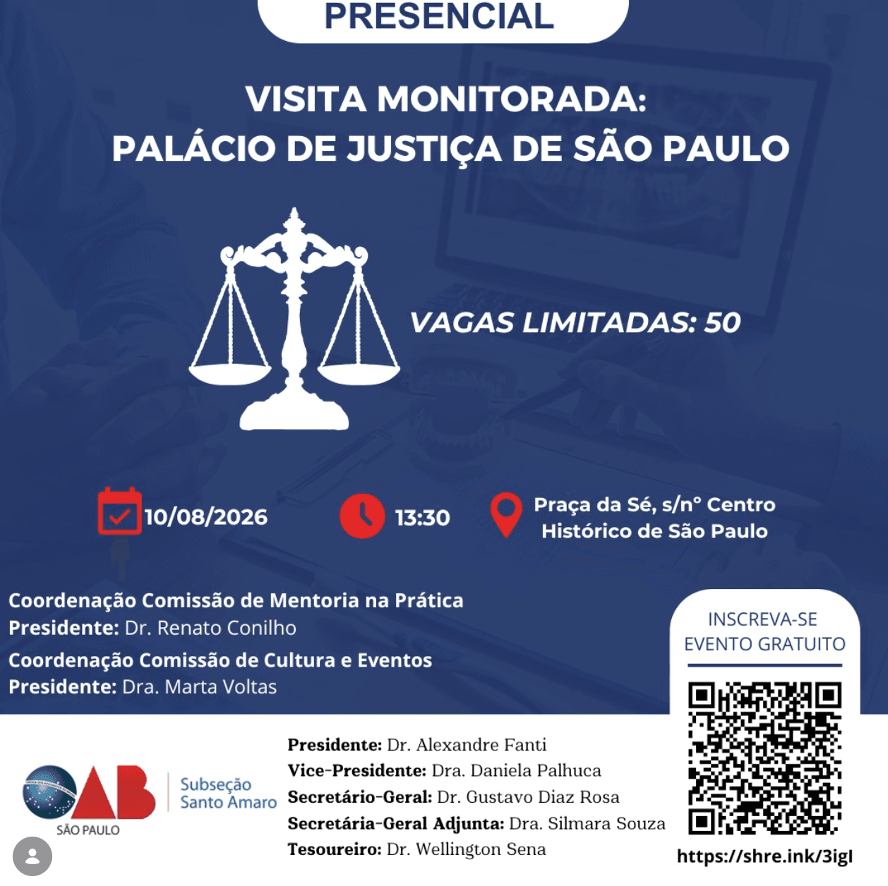 Visita monitorada: Palácio da Justiça de São Paulo
