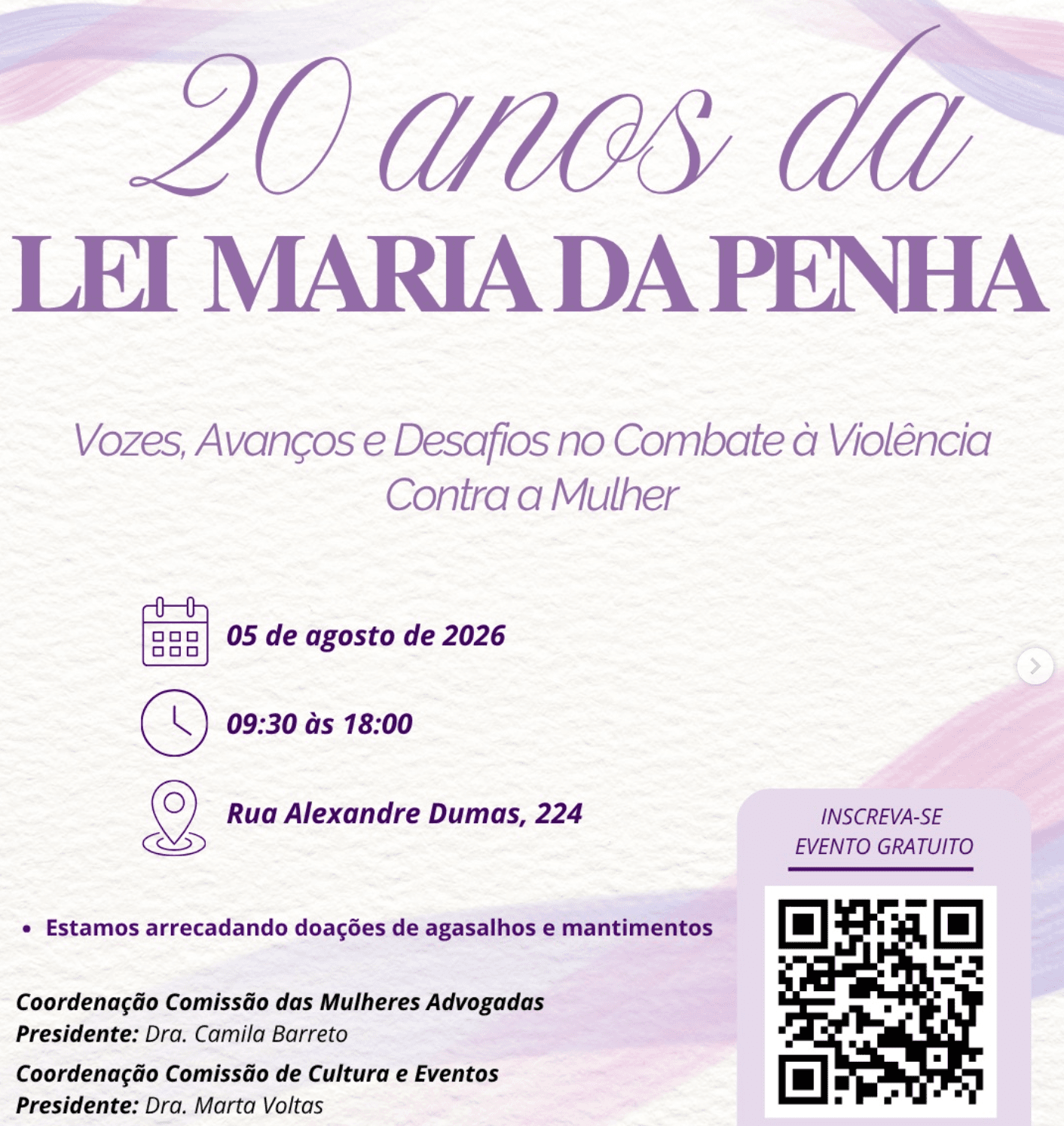 💜 Maria da Penha – 20 anos: Vozes, Avanços e Desafios no Combate à Violência Contra a Mulher