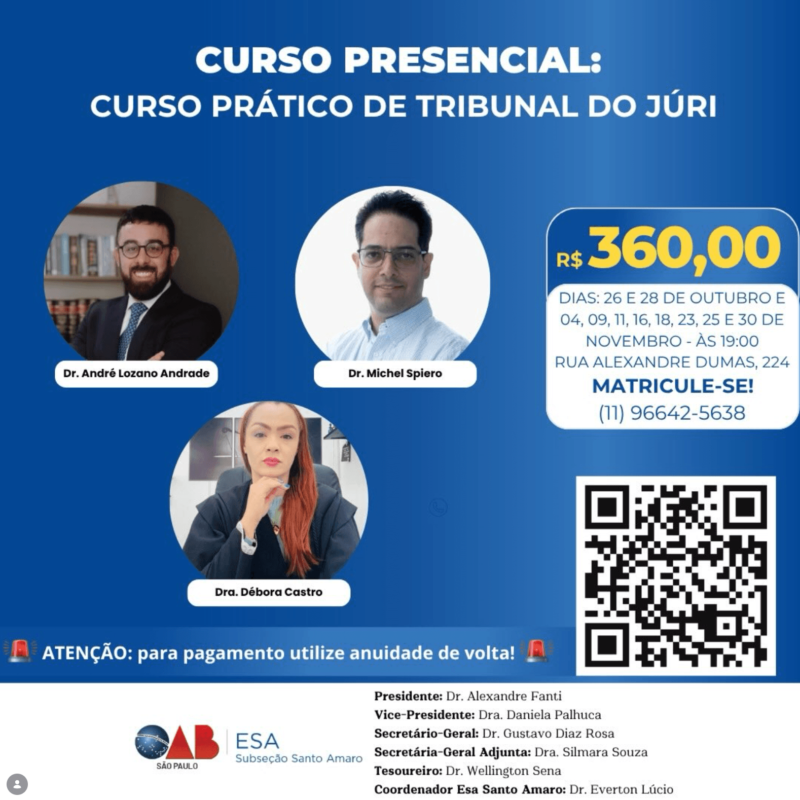 📙 ESA Santo Amaro: Curso Prático de tribunal do Juri