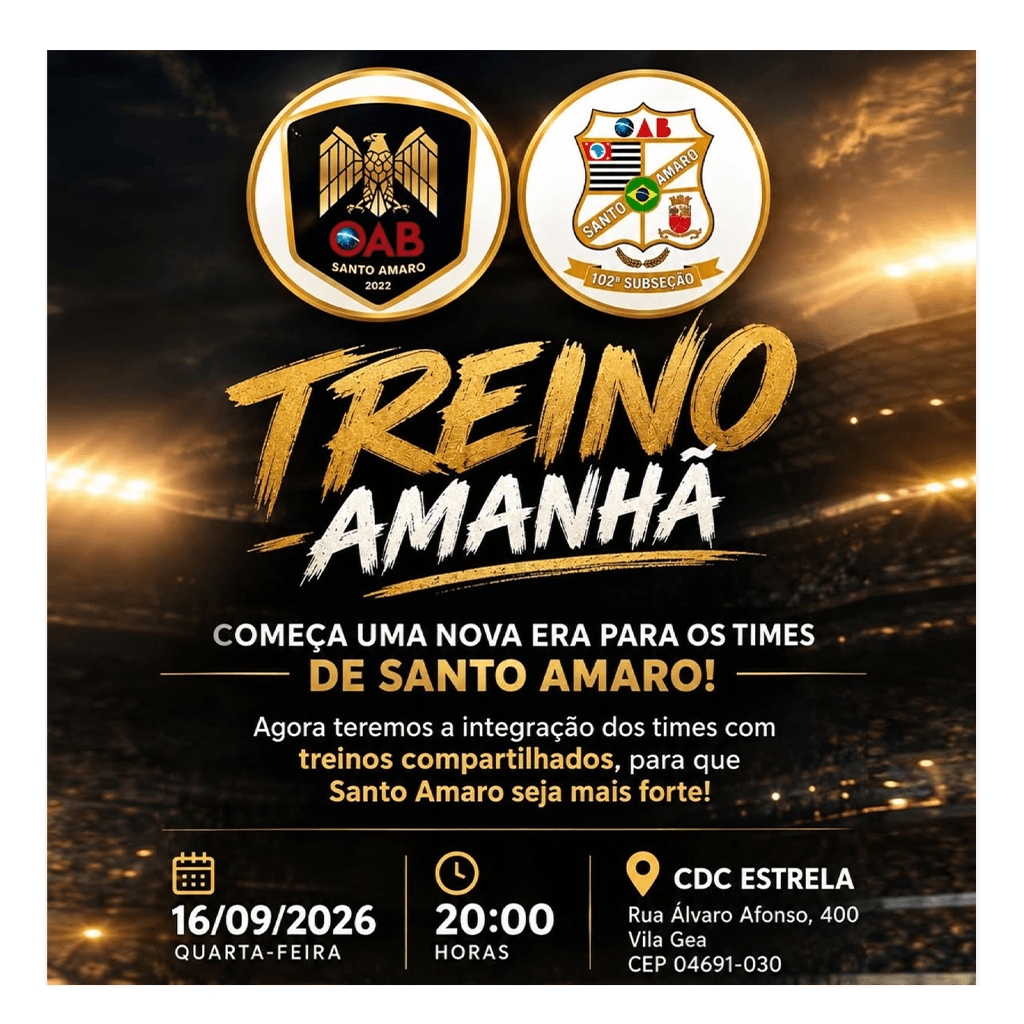 🤝⚽️ Treino Compartilhado OAB Santo Amaro